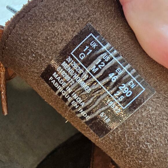 Clarks Men Leather Bushacre 2 Chukka Lace Up Desert Ankle Boots Brown Beeswax 12 - Picture 6 of 7